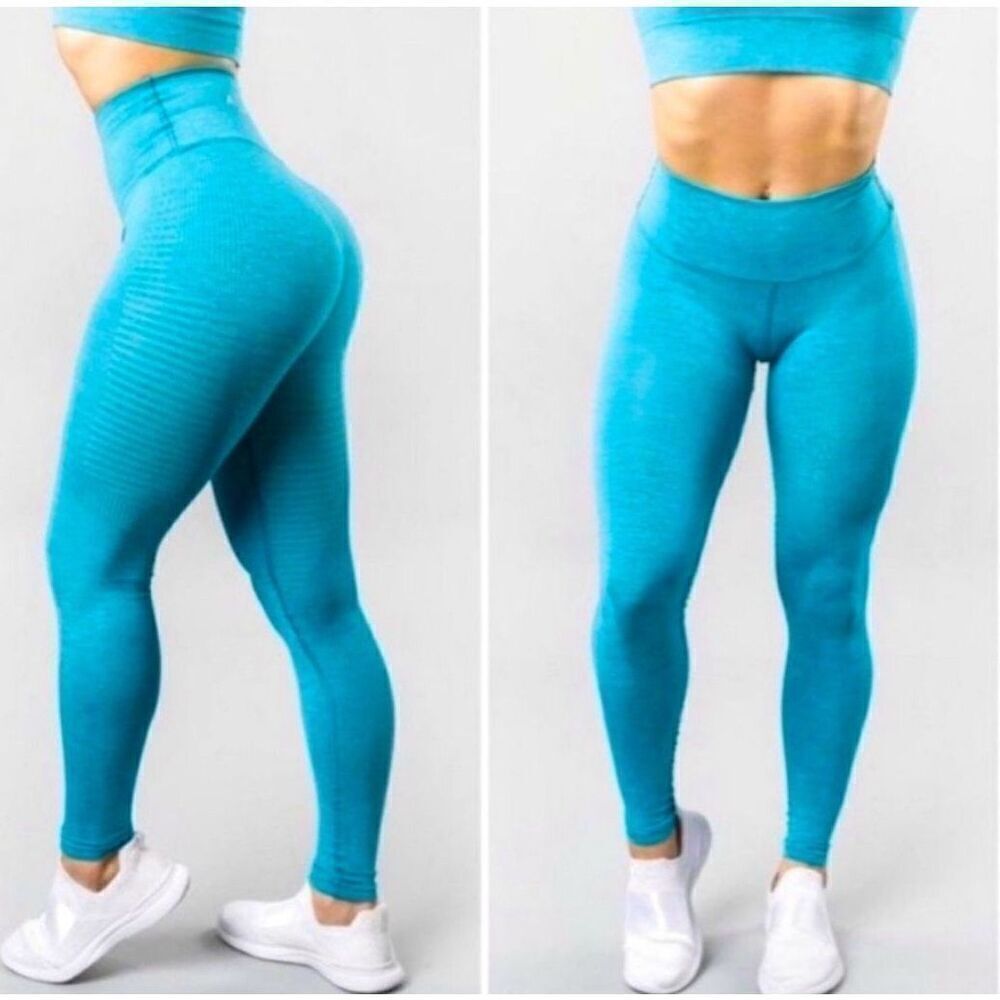 New Alphalete Women’s Halo Legging Vivid Blue Sz S NWT